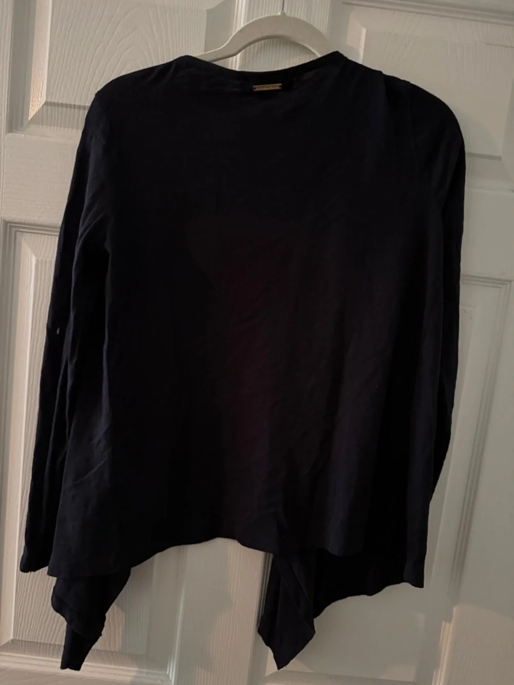 Michael Kors Black Draped Open-Front Cardigan